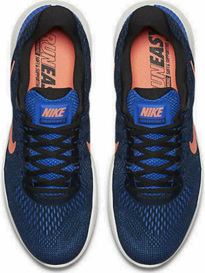 Nike Men's LunarGlide 8 Blue/Coral UK 7.5-3